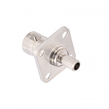 BNC Jack Female Connector Straight 4 Hole Flange Crimp LMR-195