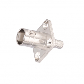 BNC Jack Female Connector Straight 4 Hole Flange Crimp LMR-195