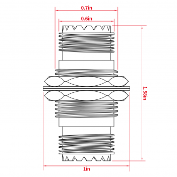 UHF Jack Female to UHF Jack Female Adapter Straight