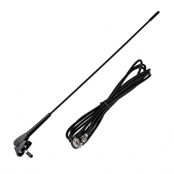 Waterproof Marine Boat Radio Antenna 18 Inch, AM/FM Stereo Antenna Mast Replacement with Mount Base for Boat Car Tractor RV ATV UTV Motorcycle Yacht Pontoon