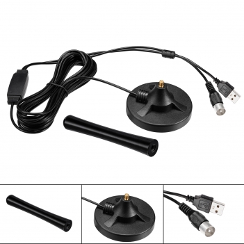 High Gain TV Antenna TV Aerial Portable TV Male Indoor Digital HDTV Antenna for Long Range Reception Ideal for 4K 1080P Smart TVs and Older Models