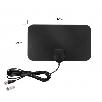 TV Aerial Antenna Indoor Digital HDTV Antenna with 3 Meter Extension Cable Compatible with Digital HDTV Smart TV Support 1080p VHF UHF Television Local Channels