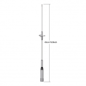 Mobile Ham Radio High Gain Antenna with Ground Planes Dual Band VHF UHF 136-174MHz 400-470MHz Amateur Radio Anti-Rust Antennas with Magnetic Base 16.4ft 5m Cable for Car Truck Two Way Radio Marine VHF Radio