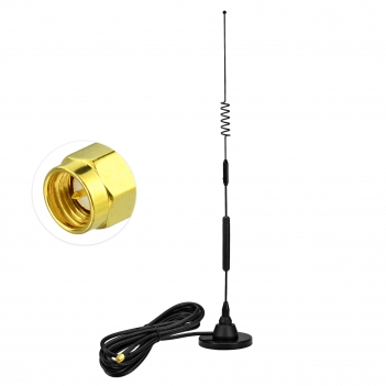 10dBi 4G LTE Antenna Omni SMA Male Antenna with Magnetic Base Extension Cable 9.8ft for 4G Router Wireless Home Phone Modem Outdoor Cellular Trail Camera