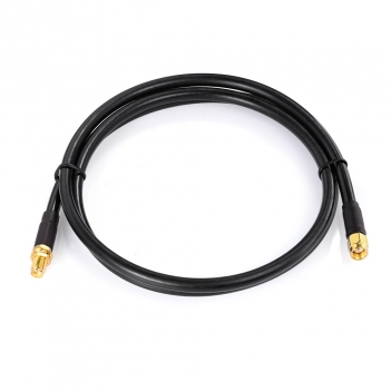 RP-SMA Male to RP-SMA Female Bulkhead ALSR240 Cable Low Loss 3 Feet for WiFi Antenna, Wireless Router, PCIe Network Card, Security IP Camera