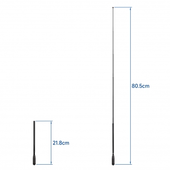 Two Way Radio Antenna Replacement Telescopic/Rod HT Antenna SMA Female Dual Band VHF/UHF 144/430MHz Antenna for Kenwood/Wouxun/TYT Radios Walkie Talkie etc.