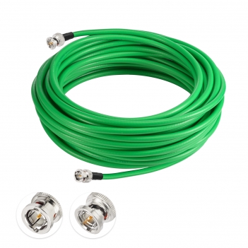 SDI Cable BNC Cable 3G/6G/12G SDI Cable 50ft (Belden 1694A Green), Supports UHD 3G-SDI/6G-SDI/4K/6K Video Decoder Converter, Precision Video Cable