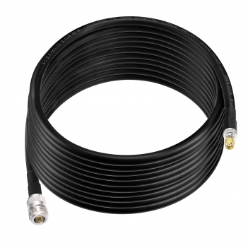 Lora Antenna 20ft ALSR400 Ultra Low Loss RF Extention Cable - N Female to RP-SMA Male - with SMA Male Adapter Compatible with Helium HNT BOBCAT Miner SyncroBit Gateway Sensecap Hotspot Antennas