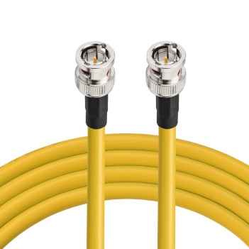 SDI Cable 3G/6G/12G SDI Cable 50ft (Belden 1694A Yellow) BNC Cable 75 ohm for Camera UHD 3G-SDI/6G-SDI/4K/8K Video Recoder Converter, Precision SDI Video Cable