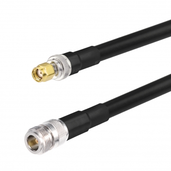 Lora Antenna 10ft ALSR400 Ultra Low Loss RF Extention Cable - N Female to RP-SMA Male - with SMA Male Adapter Compatible with Helium HNT BOBCAT Miner SyncroBit Gateway Sensecap Hotspot Antennas