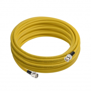 SDI Cable 3G/6G/12G SDI Cable 50ft (Belden 1694A Yellow) BNC Cable 75 ohm for Camera UHD 3G-SDI/6G-SDI/4K/8K Video Recoder Converter, Precision SDI Video Cable