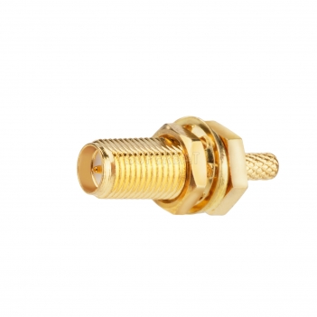 RP-SMA Jack (male pin) Crimp Connector with long thread length 15mm for RG174 RG316 LMR100