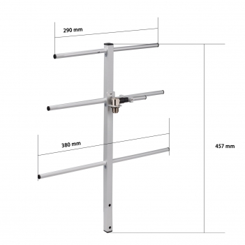 3 Elements Yagi Antenna High Gain UHF 430-450MHz Aluminum Alloy Outdoor Antennas with 10ft Cable for Ham Radio GMRS Repeater System Amateur Two-Way Radios Scanner Satellite Radio