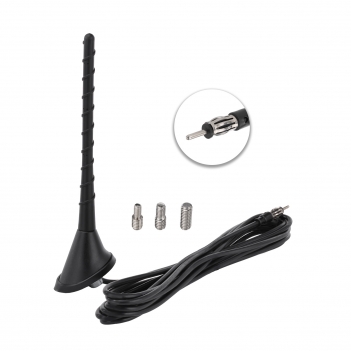 Car Universal AM FM Stereo Radio 7.2 Inches Threaded Antenna with Mount Base - Universal Vehicle FM Replacement Antenna