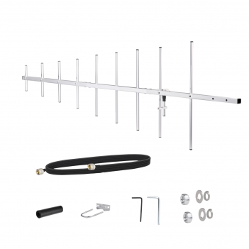 9 Elements Yagi Antenna High Gain 13dBi UHF 430-450MHz Aluminum Alloy Outdoor Antennas with 10ft Cable for Ham Radio GMRS Repeater System Amateur Two-Way Radios Scanner Satellite Radio