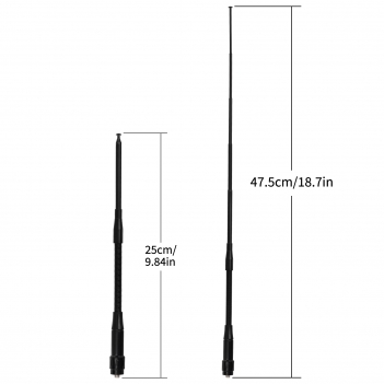 136-174MHz 400-470MHz UHF VHF Ham Radio Antenna - Handheld Radio Soft Whip Telescopic Antenna Compatible with Baofeng UV-5R BF-F8HP 888S Retevis RT-5R RT5 RT-5RV RT29 Aliunce HD1 Arcshell AR-5