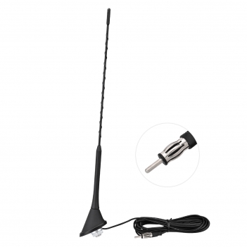 Universal Car Stereo FM AM Radio Antenna - 13.8 in Roof Mount Vehicle FM Radio Replacement Antenna with Mount Base