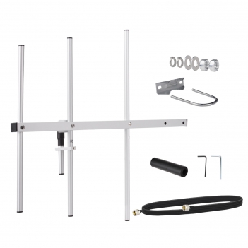 3 Elements Yagi Antenna High Gain UHF 430-450MHz Aluminum Alloy Outdoor Antennas with 10ft Cable for Ham Radio GMRS Repeater System Amateur Two-Way Radios Scanner Satellite Radio