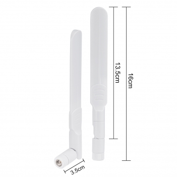 White Color WiFi Antenna Dual Band 2.4GHz/5GHz 8dBi with RP-SMA Male for Wireless Router or Card