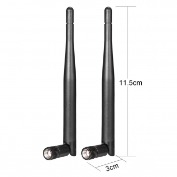 2pcs 2.4GHz/5.8GHz 3dBi Dual Band Omni WIFI Antenna RP-SMA for Wireless Security IP Camera