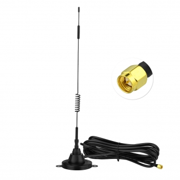 4G Lte External Magnetic Antenna Omni Directional 3dBi SMA Male Antenna for AT&T Verizon T-Mobile Cellular Router Modem Extended Receiver Stealth Cam etc.