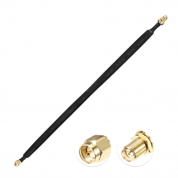 2PCS Passthrough Flat Cable SMA Male to SMA Female Antenna Extension Flat Cable for Window and Door Antenna