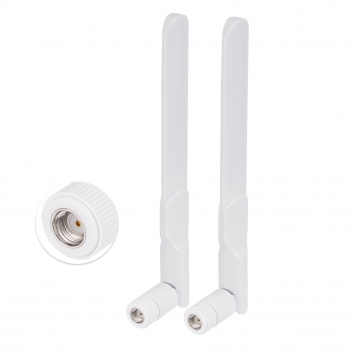 White Color WiFi Antenna Dual Band 2.4GHz/5GHz 8dBi with RP-SMA Male for Wireless Router or Card