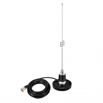 Dual Band VHF UHF 136-174MHz 400-470MHz Mobile Radio NMO Antenna With NMO mounting magnetic base 9 cm diameter for Car Truck Ham Radio Amateur Radio Mobile Radio Two Way Radio Marine VHF Radio