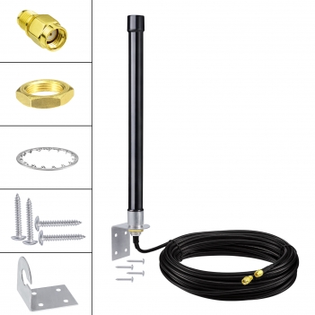 4G LTE Antenna 5dbi Fiberglass Aerial with SMA Female to Dual TS9 Male Cable Compatible with Vodafone O2 Three EE Huawei 4G LTE Router Gateway Modem Hotspot Wireless Router