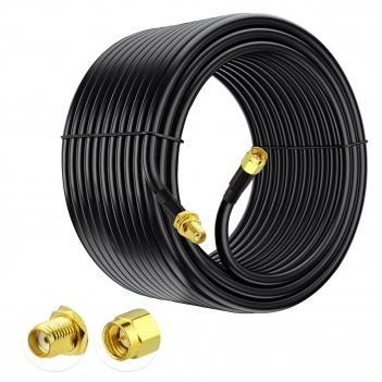 20 Feet SMA Male to SMA Bulkhead Female ALSR240 Extension Cable