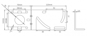 Eightwood Antenna clamping code clamping bar L-shaped fixed mounting bracket U-shaped hoop adjustable angle for Outdoor Wireless Wifi Yagi Antenna Log-periodic antenna TV Wall Mounting antenna