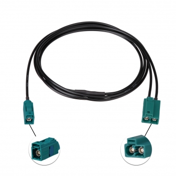 Fakra Double z Female to Fakra z Female Extension Cable 150cm RG174 for Car Stereo Radio Gps Navigation