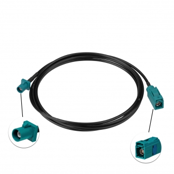 Fakra Z Female to Fakra Z Male Vehicle Antenna Extension Cable 150cm RG174 for Car Stereo GPS Navigation FM AM Radio Sirius XM 4G LTE
