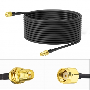 1000cm ALSR100 Jumper RP SMA Male To RP SMA Female Bulkhead Cable