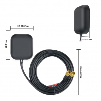 GPS 4G Combination Antenna 3M Cable SMA Connector Dual Band High Gain
