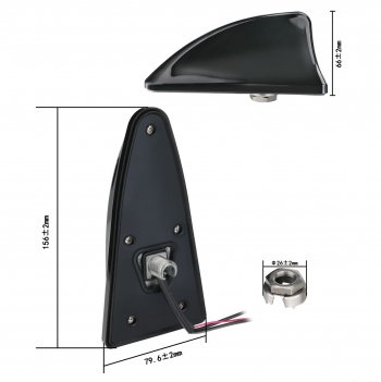Shark Fin Antenna FM AM DAB for Car Truck RV