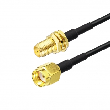 2 PCS 500cm ALSR100 Jumper RP SMA Male To RP SMA Female Bulkhead Cable