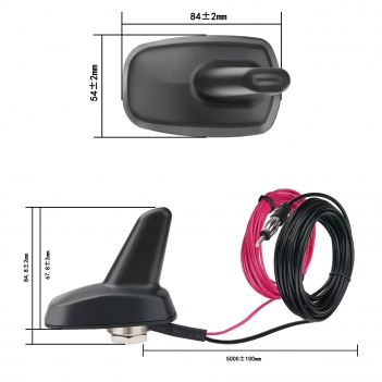 Shark Fin Antenna FM AM for Car Truck RV