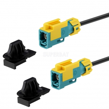 IP67 Waterproof FAKRA Waterblue Code Z female To female Pigtail cable RG174