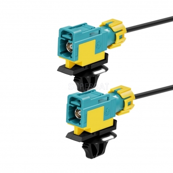 IP67 Waterproof FAKRA Waterblue Code Z female To female Pigtail cable RG174