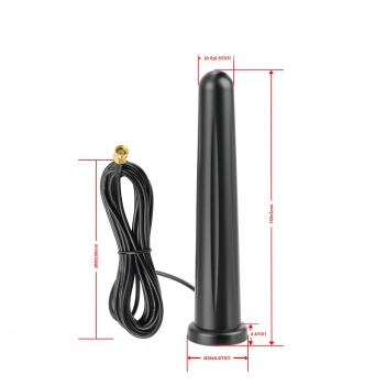 4G LTE Cellular Network Antenna External Magnetic Antenna 5dBi SMA Male Connector 3M Extension Cable Compatible with 4G LTE Wireless CPE Router Cellular Gateway Industrial IoT Router