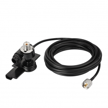 VHF Antenna 136-174MHz 50cm Vehicle Ham Radio Antenna with Bracket PL259 Plug 5M Cable for Two Way Radios and Amateur Radios