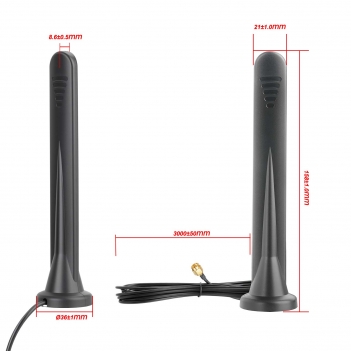 GSM 3G 4G 5G Full Frequency Antenna 600-6000Mhz 3dbi SMA Male Magnetic Antenna High gain 5G Antennas for cellular Router Receiver Mobile Hotspot Wireless Home Phone Modem Cellular Trail Camera