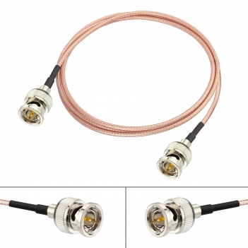 HD 3G SDI Cable 1m 75ohm Thin BNC RG179D Male to Male Double-Shielded Cable for Professional Camcorder SDI Converter CCTV Monitor Security Camera Supports 3G-SDI/HD-SDI/4K/8K