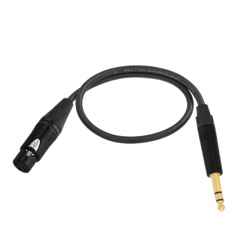 2FT 6.35mm (1/4 Inch) TRS to Balanced XLR Female Stereo Audio Cable for Bass,Electric Guitar, Keyboard,Amp,Speaker,Equalizer;Microphones,Amplifiers, mixing consoles; Live events or studio sound; Analog audio.
