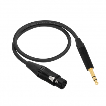 2FT 6.35mm (1/4 Inch) TRS to Balanced XLR Female Stereo Audio Cable for Bass,Electric Guitar, Keyboard,Amp,Speaker,Equalizer;Microphones,Amplifiers, mixing consoles; Live events or studio sound; Analog audio.