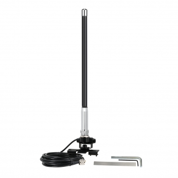 Dual Band Mobile Ham Radio Antenna VHF UHF 136-174MHz 400-470MHz PL259 Amateur Radio Antennae for Vehicle Car Truck Marine - Lip Fixed Bracket Mounting with 16.5 Feet RG58 Coaxial Cable