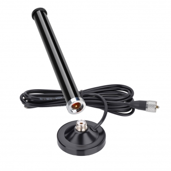 Vehicle Mobile Ham Radio Antenna  Dual Band VHF UHF 136-174MHz 400-470MHz Magnetic Base Mount  Fiberglass Antenna PL259 Male Connector for Car Marine Amateur Radio