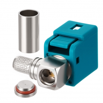 Fakra Z Jack Right Angle Crimp Connector  for LMR195 RG58 Cable