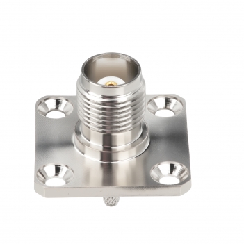 TNC Jack Female Connector Straight 4 Hole Flange Crimp RG316